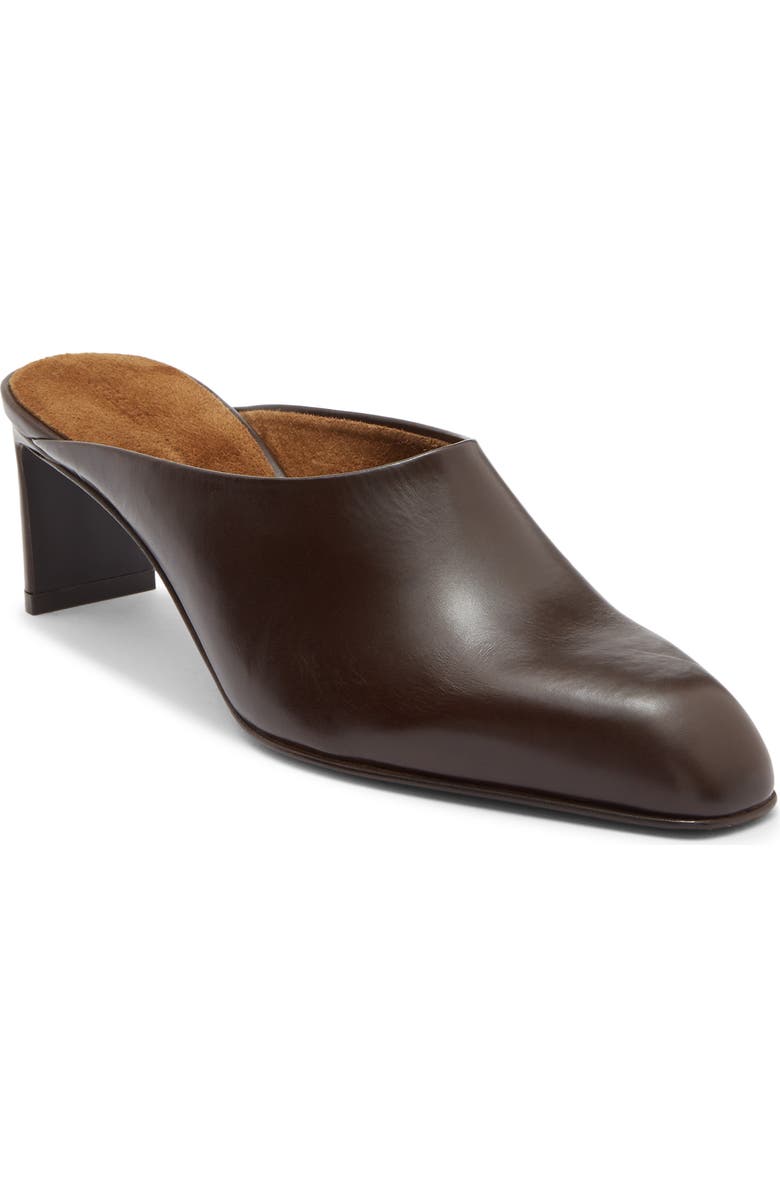 Khaite Colt Square Toe Mule, Main, color, Cacao