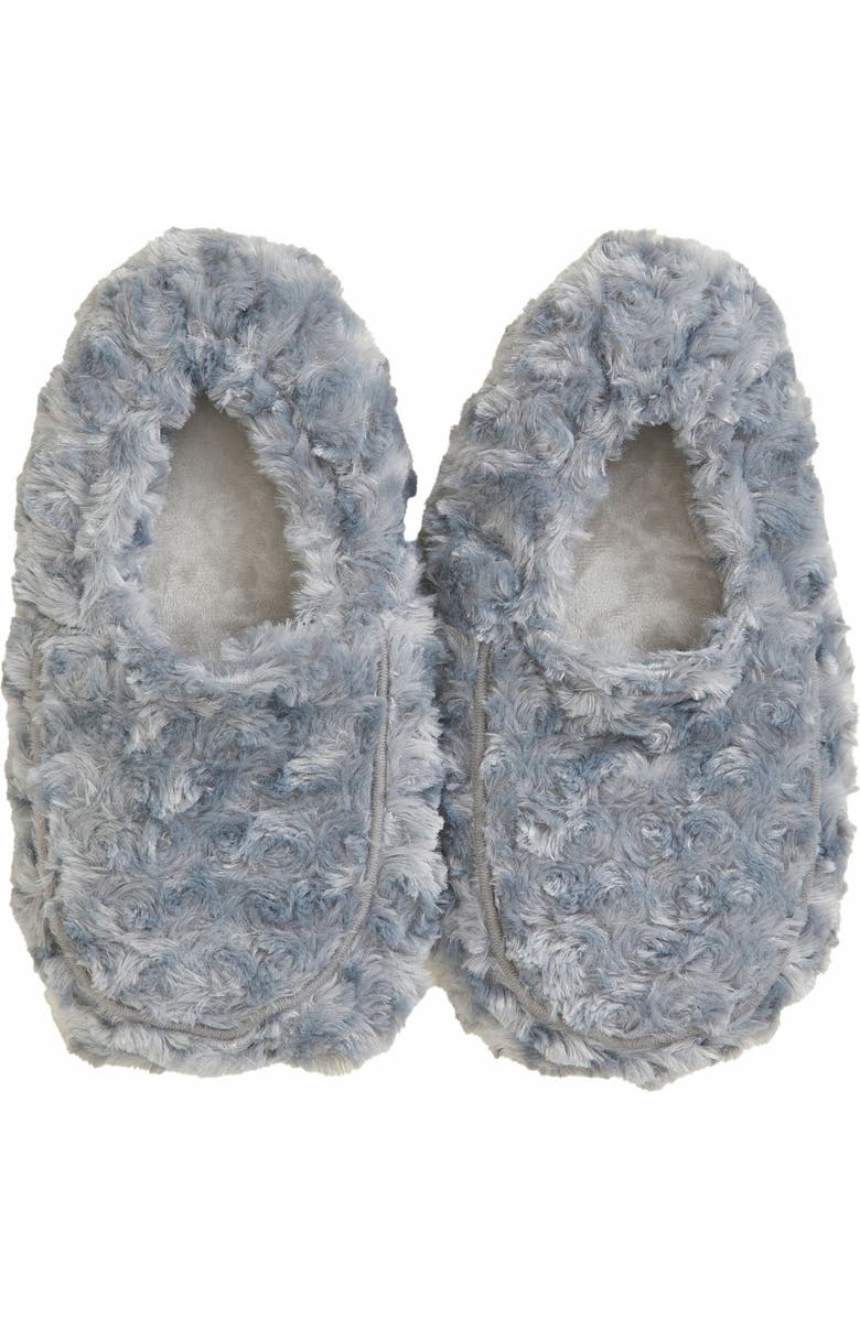 Warmies Curly Plush Slippers, Alternate, color, Gray