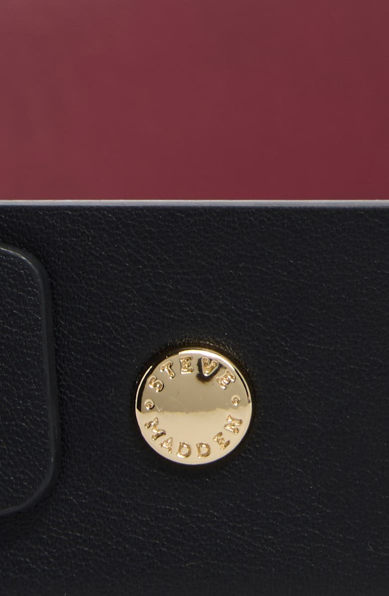 Steve Madden Rhinestone Buckle Faux Leather Belt, Alternate, color, Black/ Multi