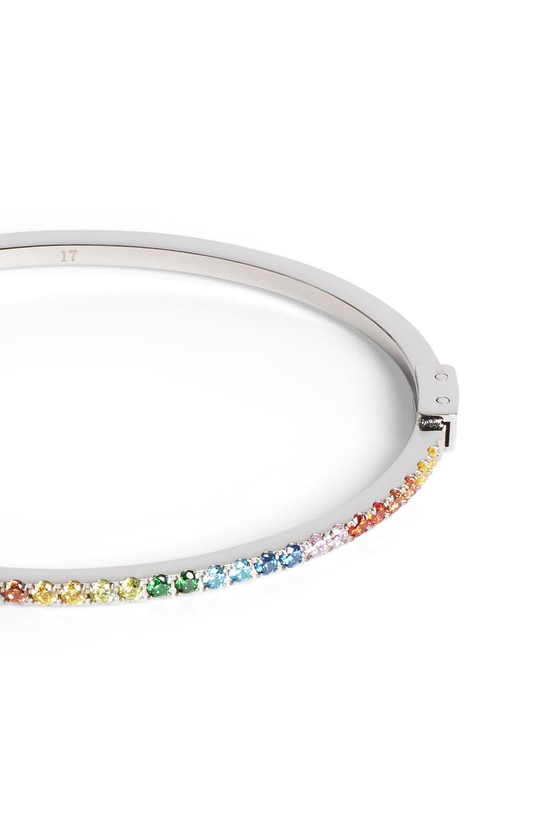 Eternal Love Silver Bangle, Alternate, color, Multicolor