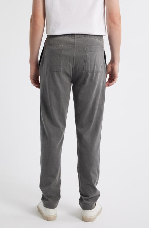 Alex Crane  Caza Organic Cotton Drawstring Waist Pants In Gray