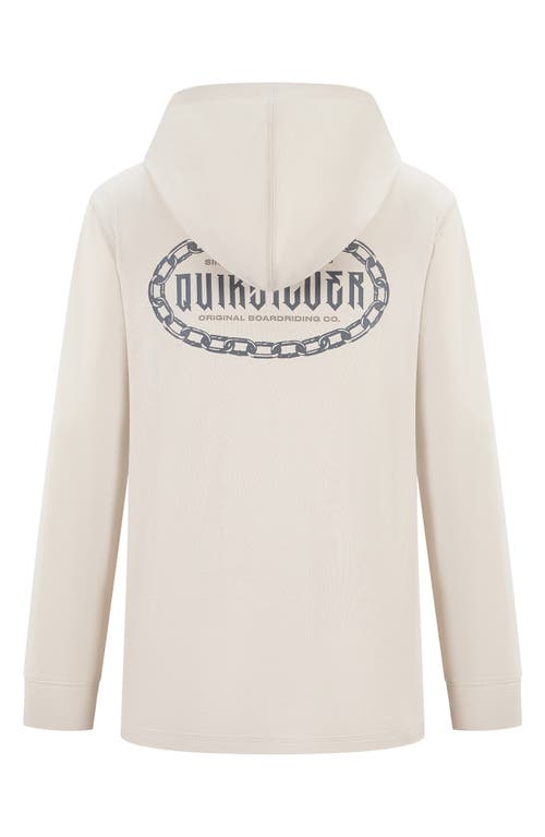 Quiksilver Chained Graphic Hooded Long Sleeve T-shirt In Neutral