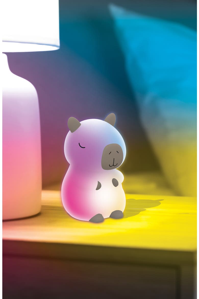 Capybara Squishy Desk Lamp, Alternate, color, WHITE GRAY