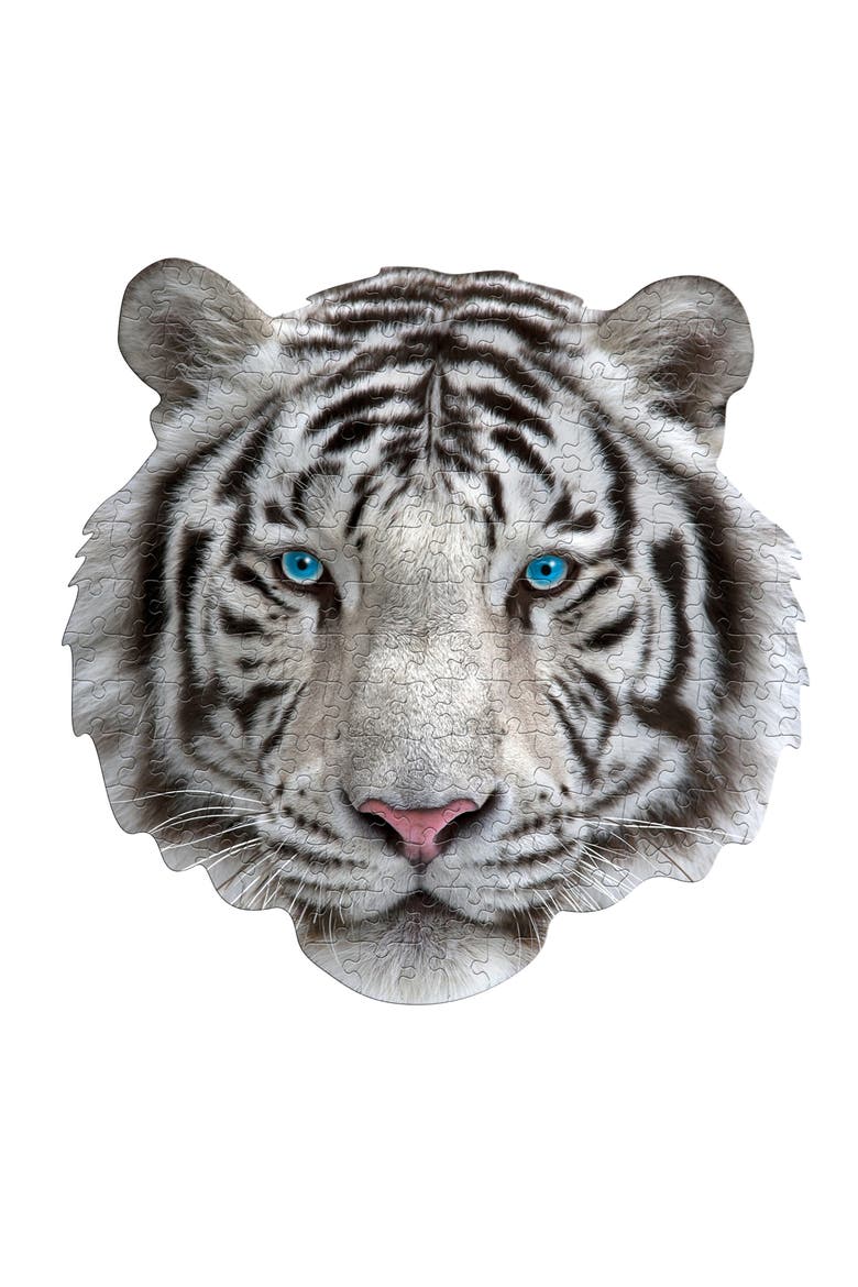 I Am White Tiger 300 Piece Animal Shaped Jigsaw Puzzle, Alternate, color, Multicolored