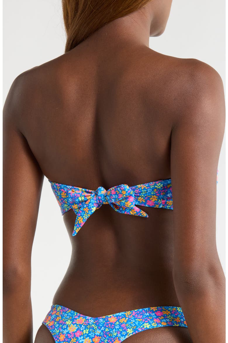 Strapless Bandeau Bikini Top, Alternate, color, ELECTRIC BLOOM