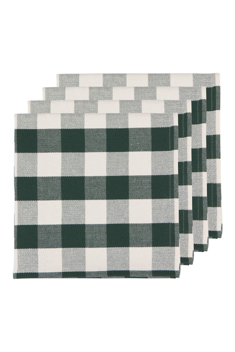 Set of 4 Buffalo Check Napkins, Main, color, SPRUCE BUFFALO CHECK