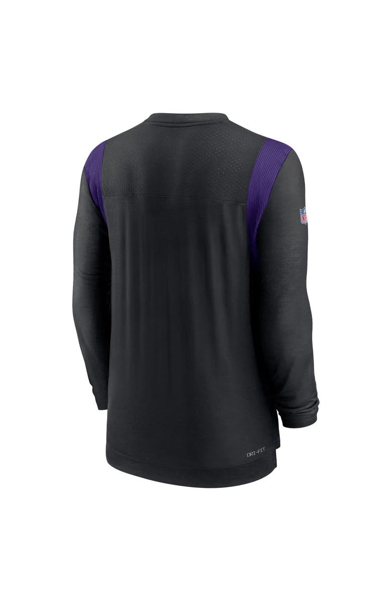 Nike Men's Nike Black Minnesota Vikings Sideline Tonal Logo Performance Player Long Sleeve T-Shirt, Alternate, color, 