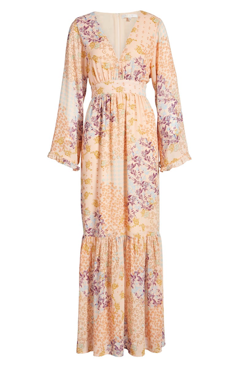 WAYF Viola Bell Sleeve Maxi Dress, Alternate, color,