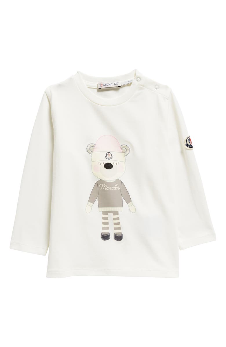 Moncler Kids' Long Sleeve Stretch Cotton Graphic T-Shirt, Main, color,