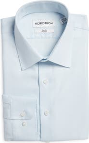 Nordstrom Trim Fit PremiumCotton Dobby Dress Shirt