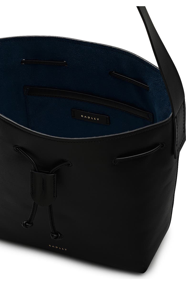 Radley York Leather Bucket Bag, Alternate, color, Black