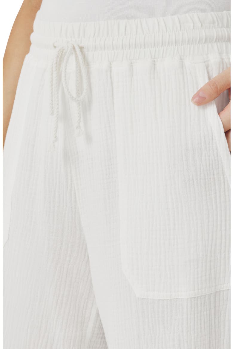 Ava Cotton Gauze Drawstring Pants, Alternate, color, WHITE