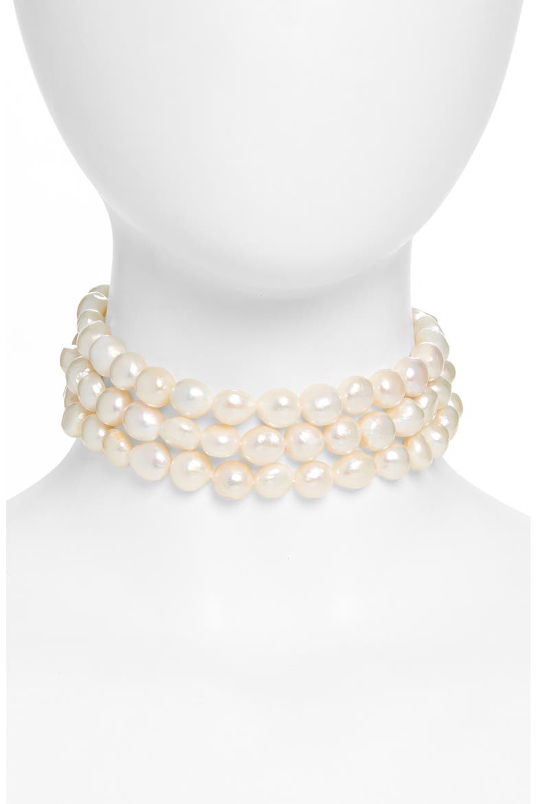 Nora Freshwater Pearl Choker, Main, color, PEARL