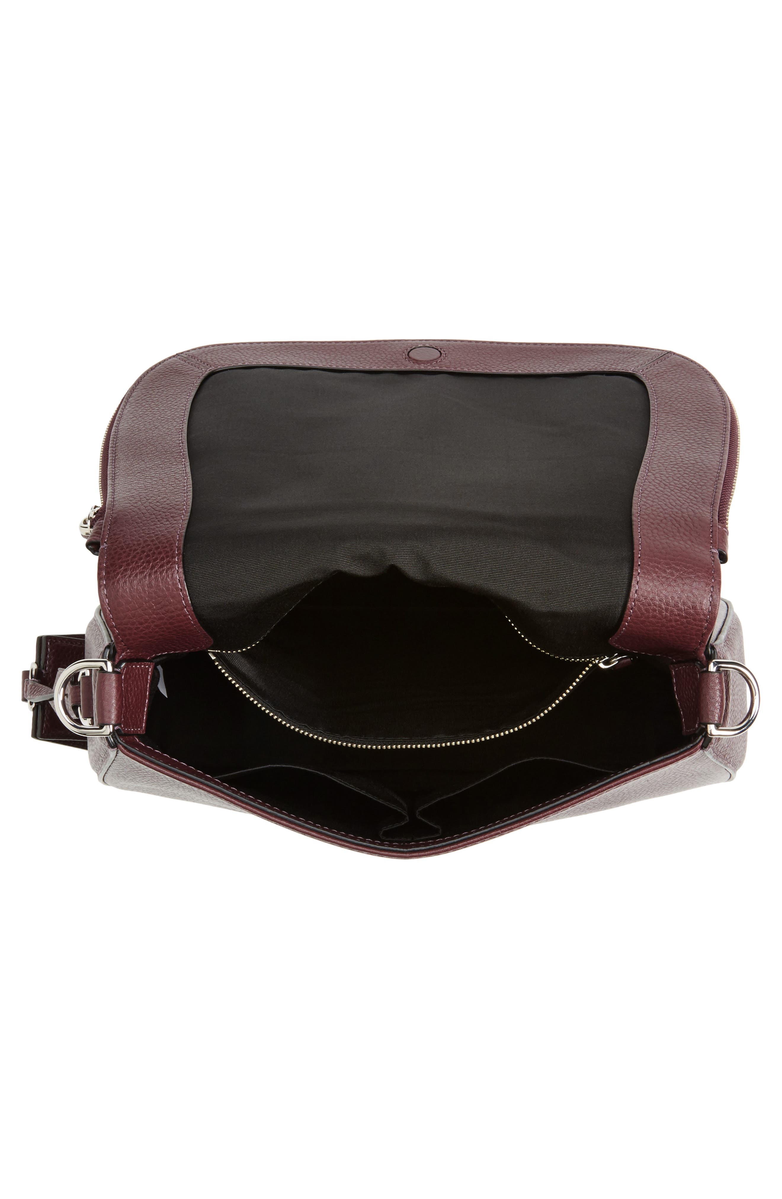 Recruit Nomad Pebbled Leather Crossbody Bag, Alternate, color, BLACKBERRY