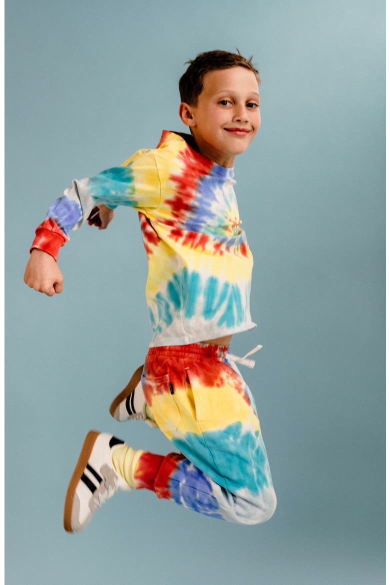 Kids' Tie Dye Cotton Joggers, Alternate, color, RAINBOW