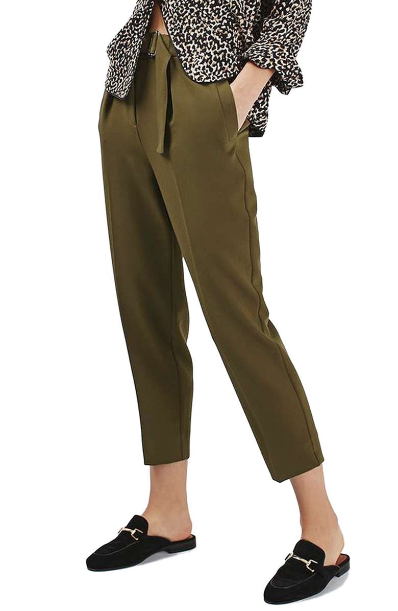 Topshop Slider Utility Peg Trousers, Main, color, 