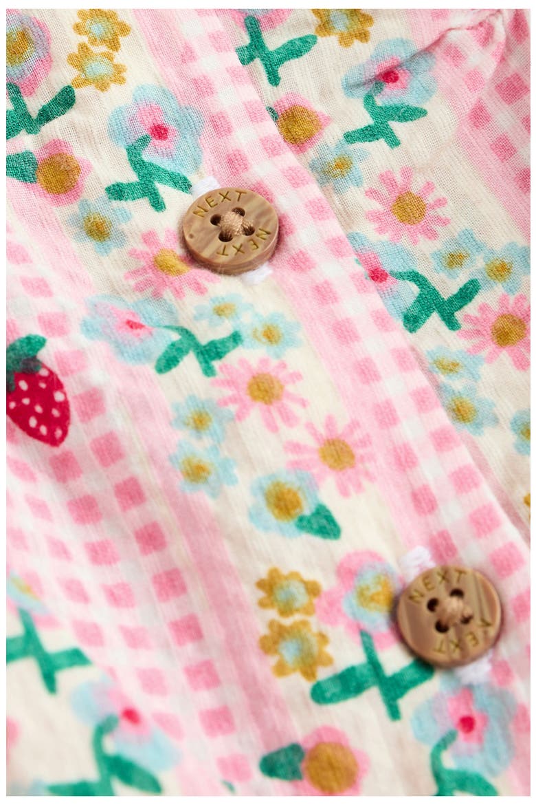 Strawberry Floral Romper, Alternate, color, PINK