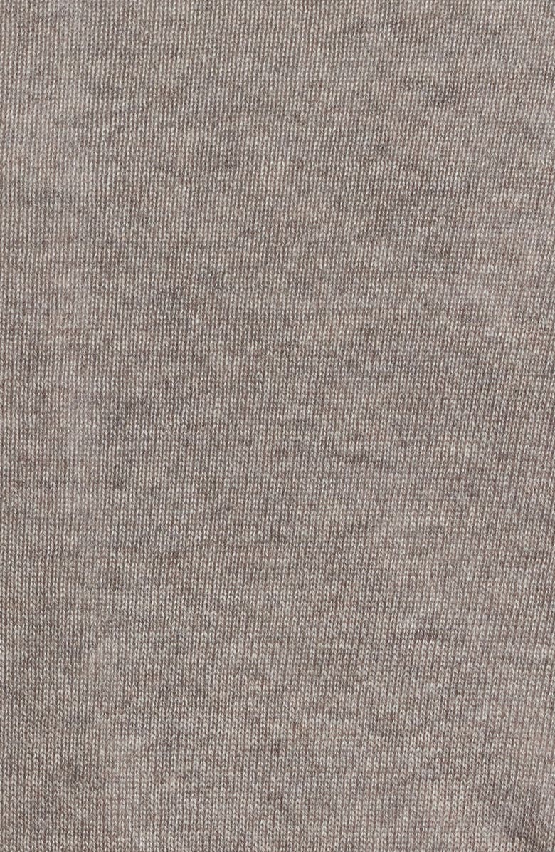 Canali Heathered Wool Quarter Zip Sweater, Alternate, color, Beige