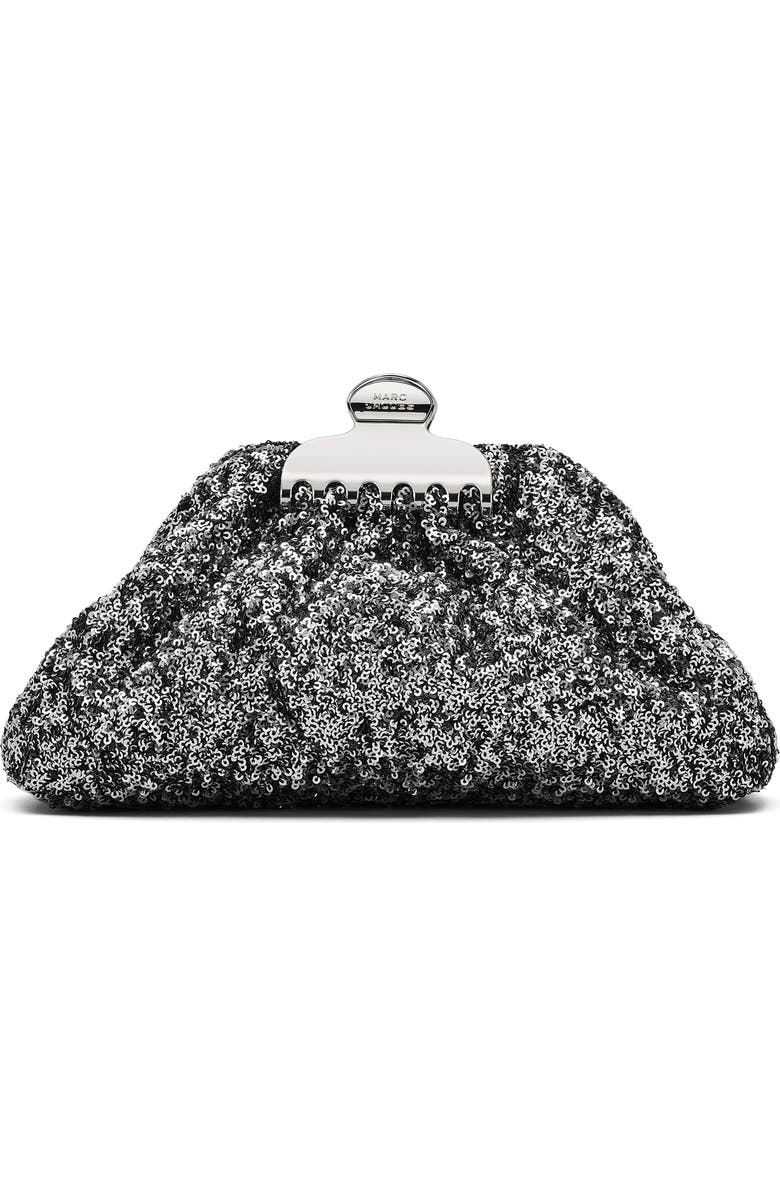 Marc Jacobs THE SMALL CLAW CLIP CLUTC, Main, color, Silver