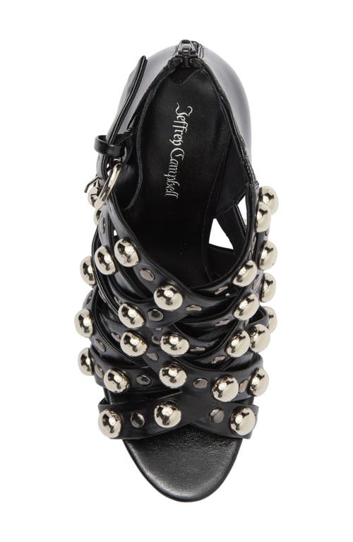 Jeffrey Campbell Retaliate Platform Sandal In Black Silver