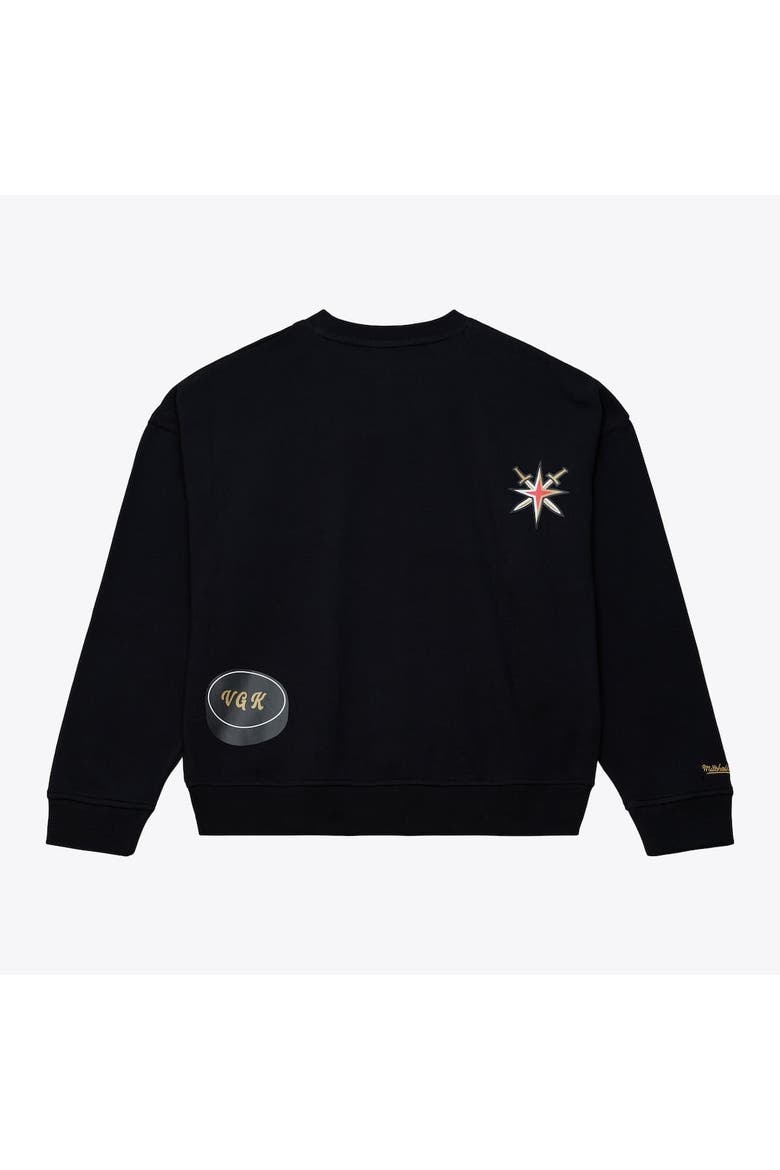 Women's Mitchell & Ness  Black Vegas Golden Knights Crewneck Sweatshirt, Alternate, color, Black