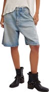Free People Montana Denim Mid Rise Bermuda Shorts