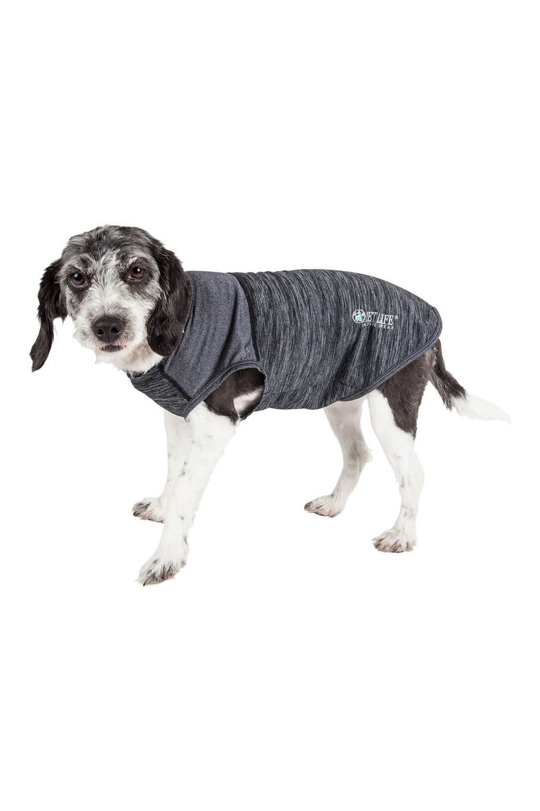 Pet Life® ACTIVE Aero-Pawlse Heathered Tank Top - Large, Alternate, color, BLACK/BLACK