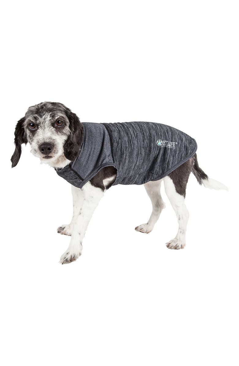 PET LIFE <sup>®</sup> ACTIVE Aero-Pawlse Heathered Tank Top - Large, Alternate, color, Black/Black