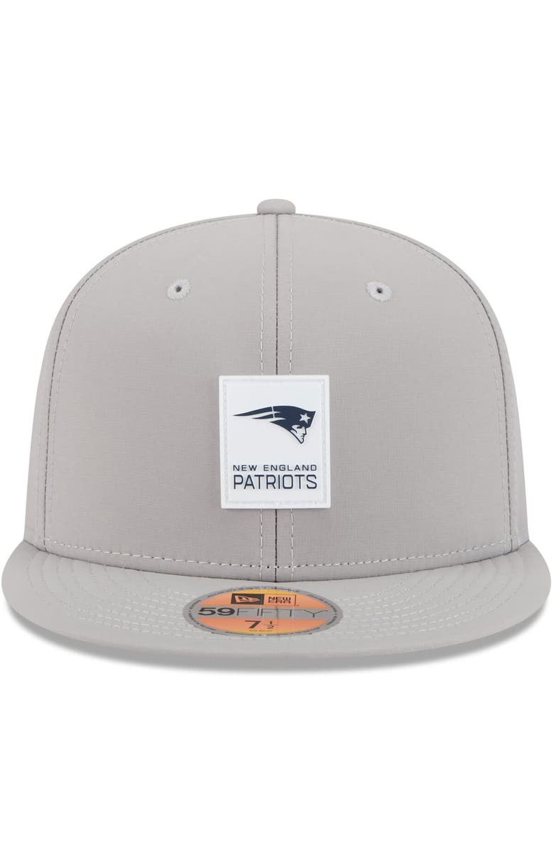 New Era Men's New Era Gray New England Patriots 2025 Sideline  59FIFTY Fitted Hat, Alternate, color, 