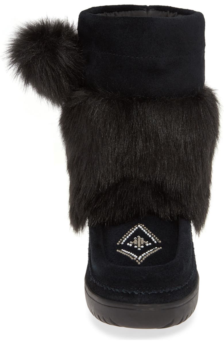 Manitobah Mukluks Faux Fur & Waterproof Snow Boot, Alternate, color,