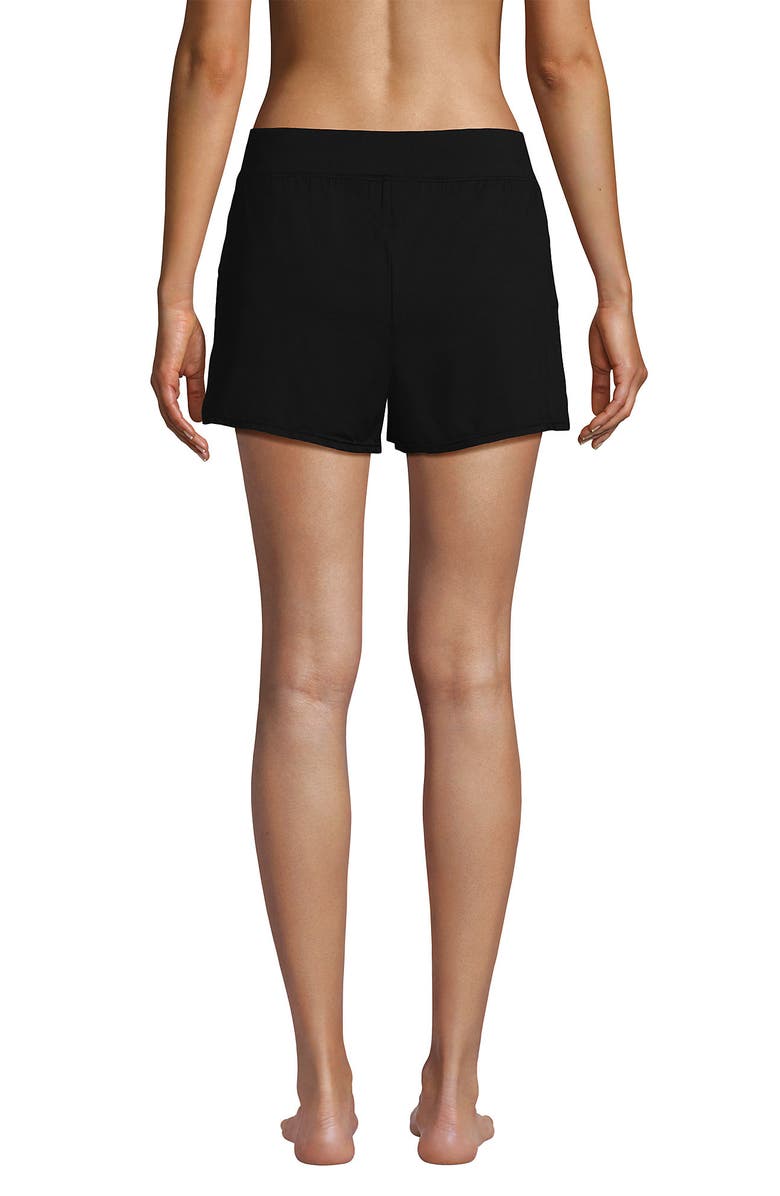Lands' End 3" Tummy Control Modest Swim Shorts, Alternate, color, Black