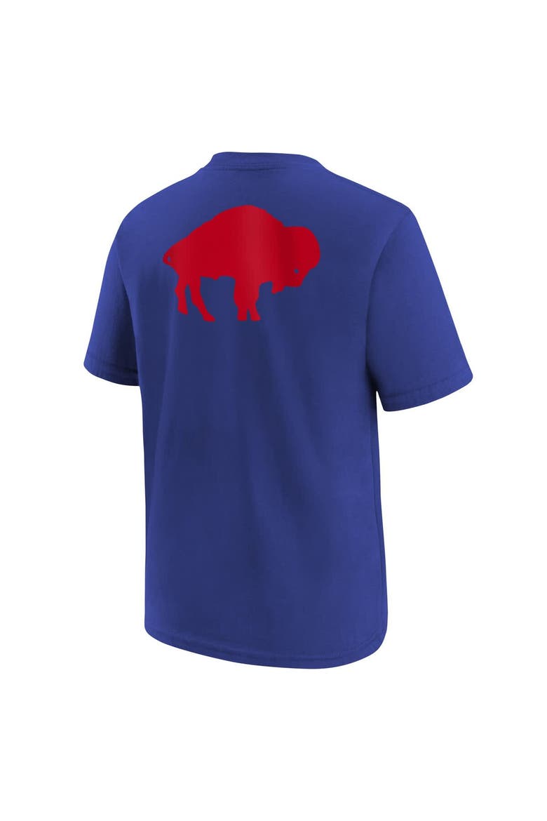 Youth Nike  Royal Buffalo Bills Rewind Front & Back Essential T-Shirt, Alternate, color, Royal