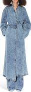 Alaïa Spiral Asymmetric Denim Trench
