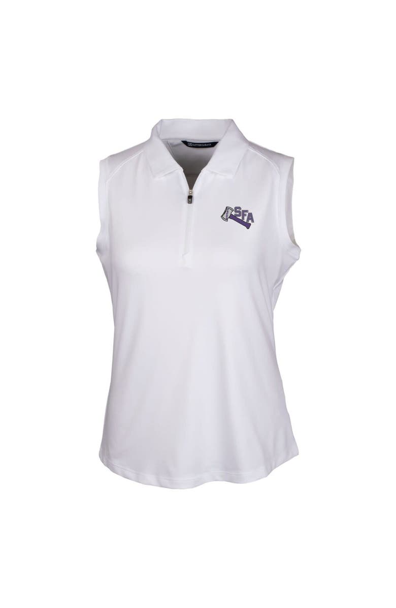 Cutter & Buck Women's Cutter & Buck White Stephen F Austin Lumberjacks Forge Stretch Sleeveless Polo, Alternate, color, 
