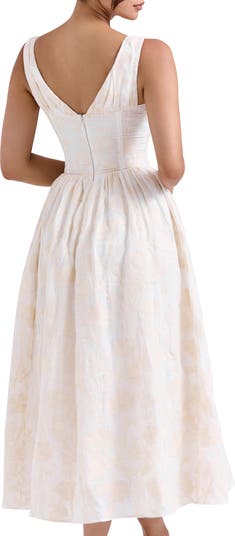 Emmelina Embroidered Corset Bodice Cocktail Dress