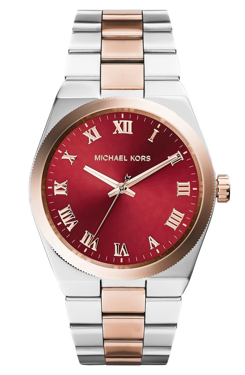 MICHAEL Michael Kors Michael Kors 'Channing' Turquoise Dial Bracelet Watch, 38mm, Main, color,