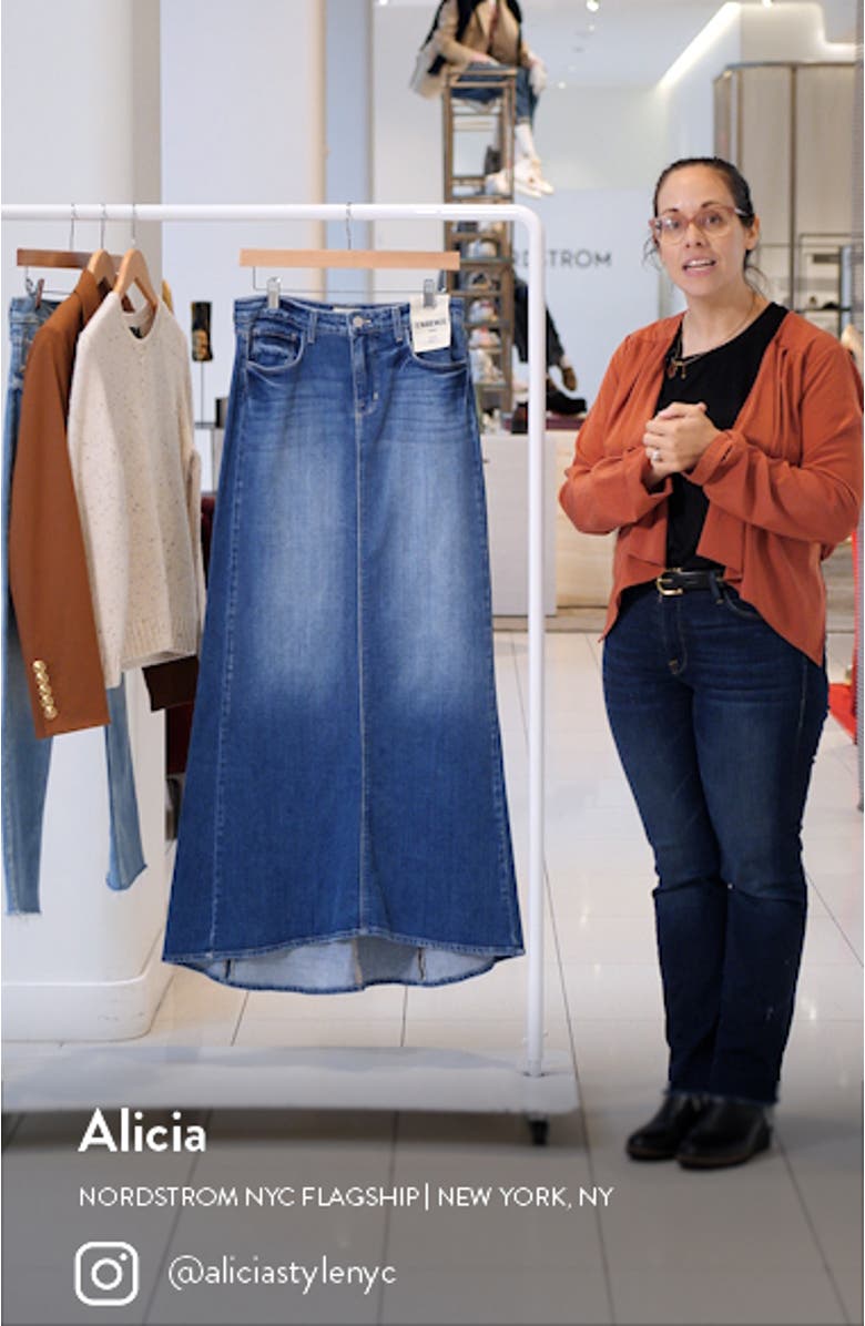 Kailani Mermaid Denim Maxi Skirt, sales video thumbnail