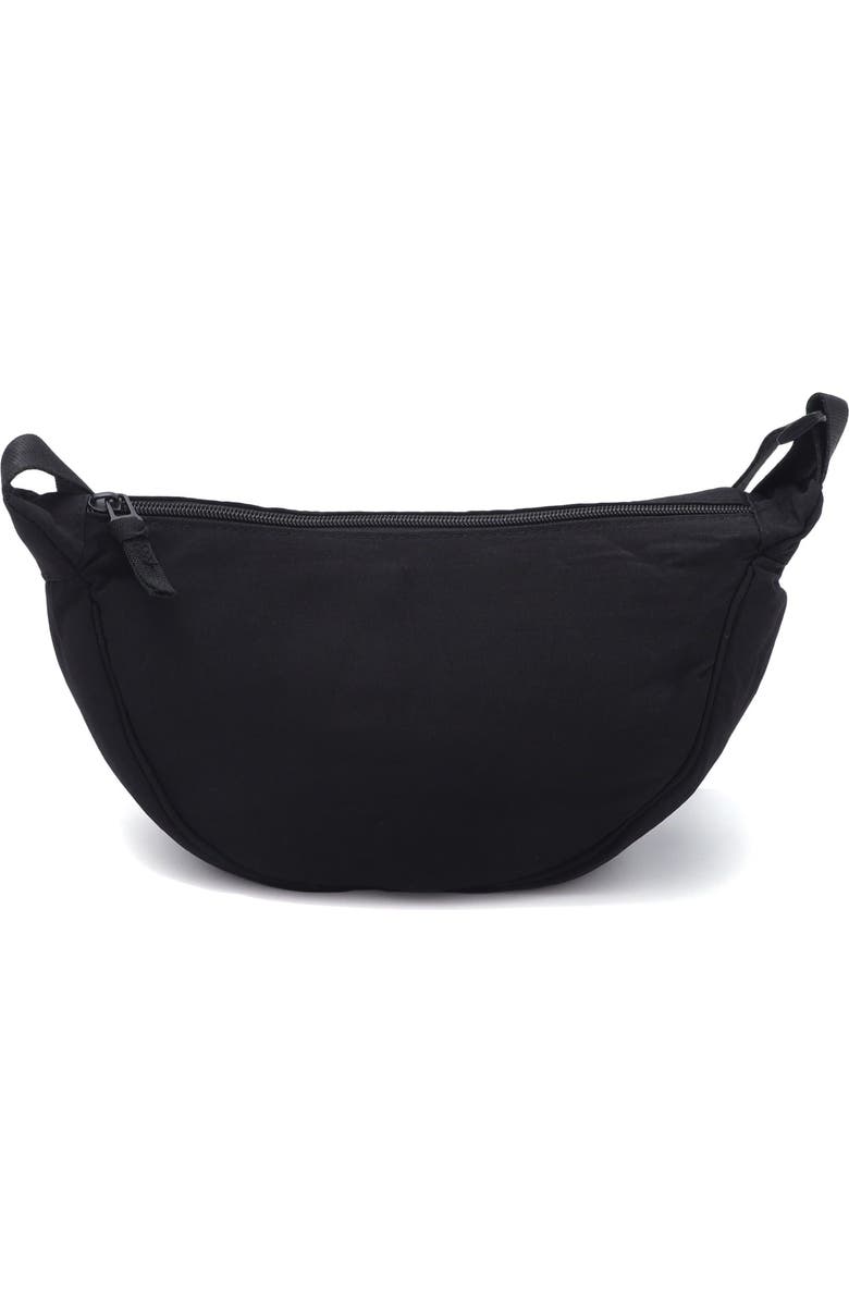 Adornia Black Sporty Adjustable Moon Bag, Main, color, Black