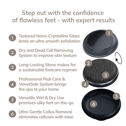 Geske Smartappguided Dual Foot Smoothener | 9 In 1 - Black In Black