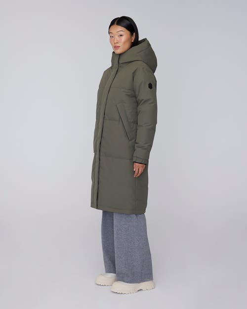 Quartz Co. Ines | Hooded Down Winter Jacket In Olive