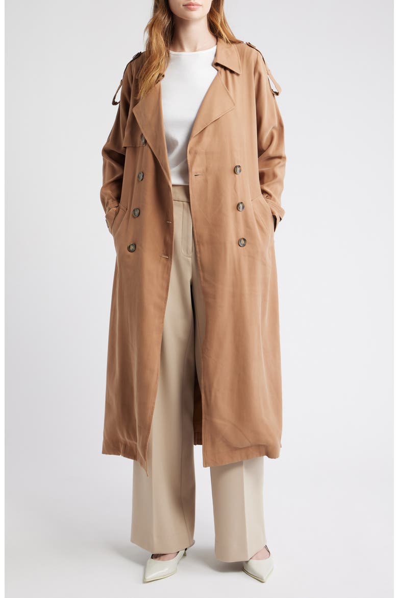Hayden Trench Coat, Alternate, color, TAUPE