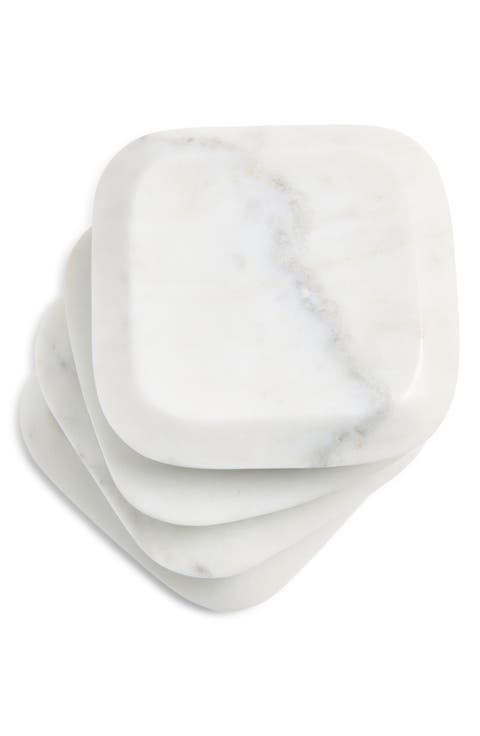 Set of 4 Square Marble Coasters