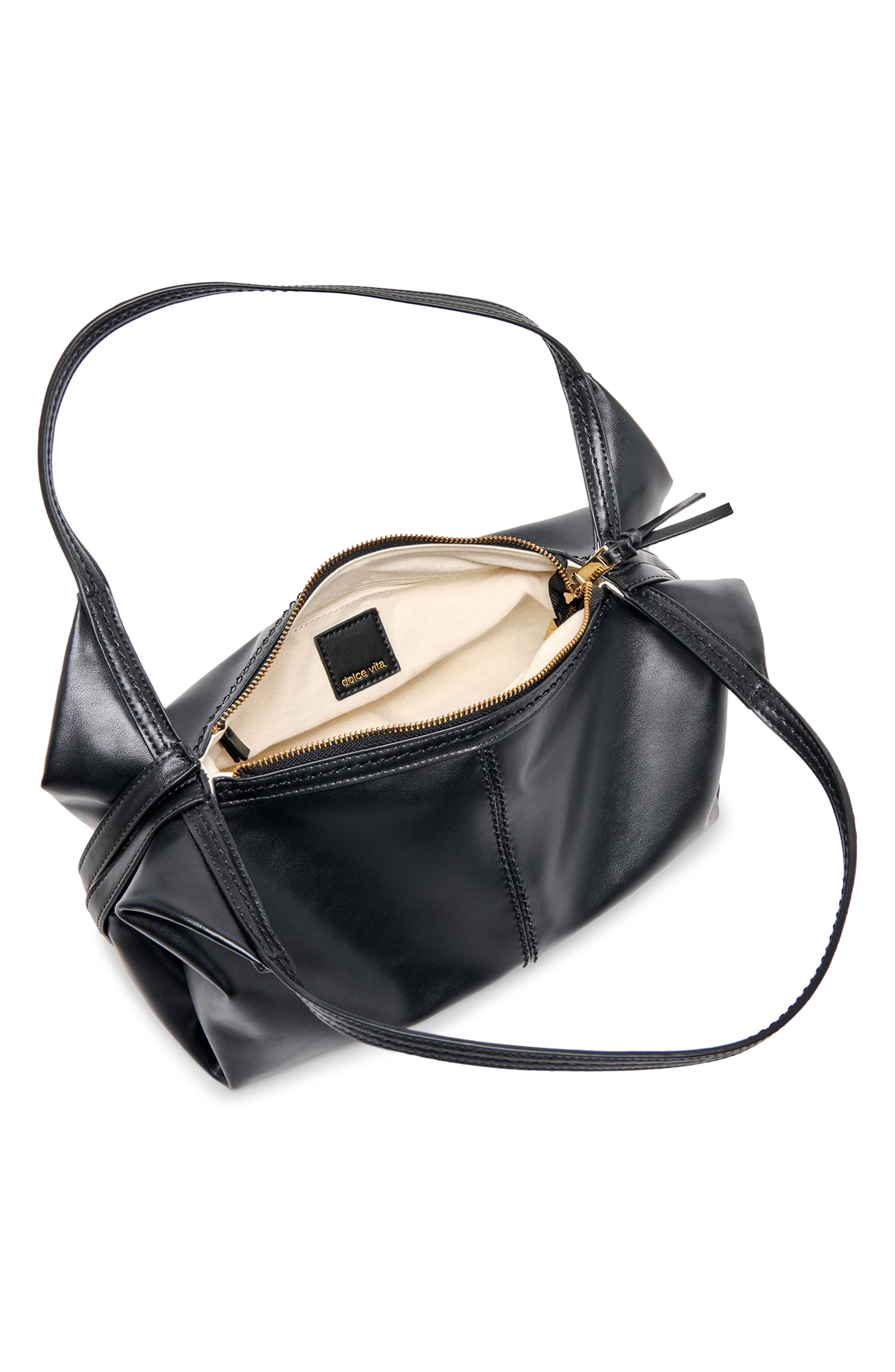 Dolce Vita Billy Leather Shoulder Bag, Alternate, color, Black