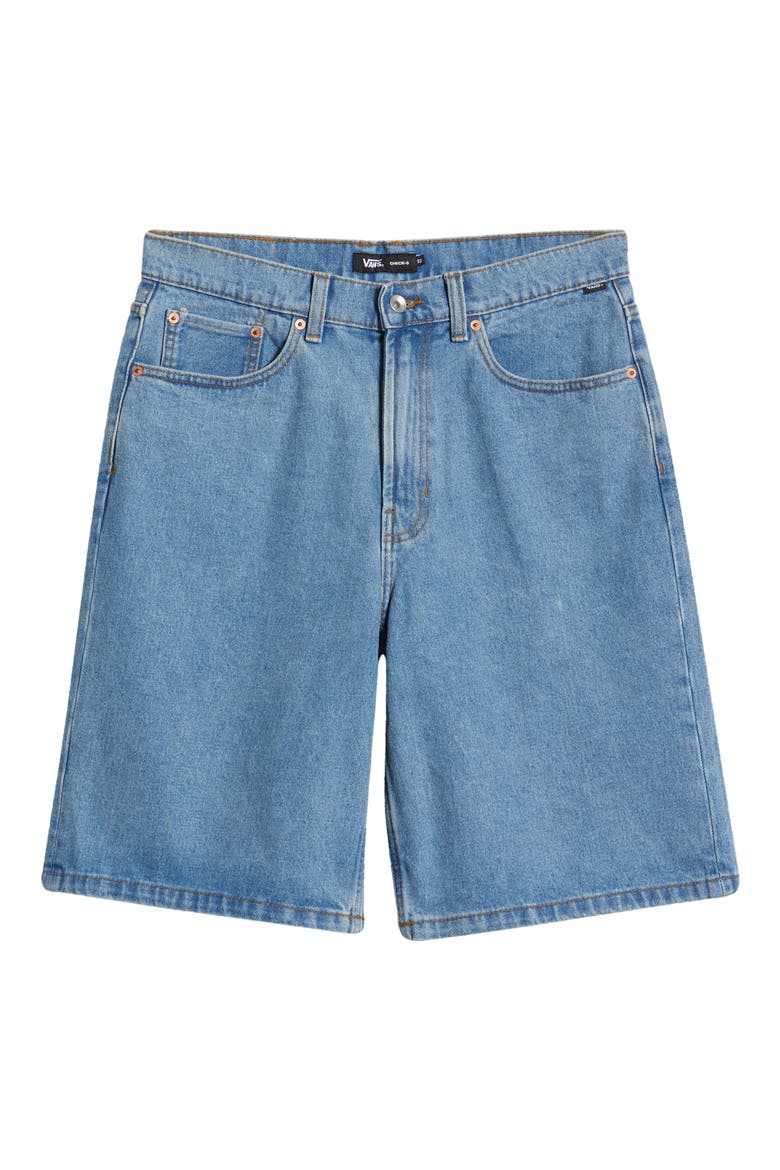 Check-5 Baggy Denim Shorts, Alternate, color, STONEWASH BLUE