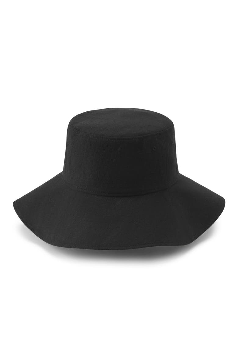 Aria UPF 50+ Linen Bucket Hat, Alternate, color, BLACK
