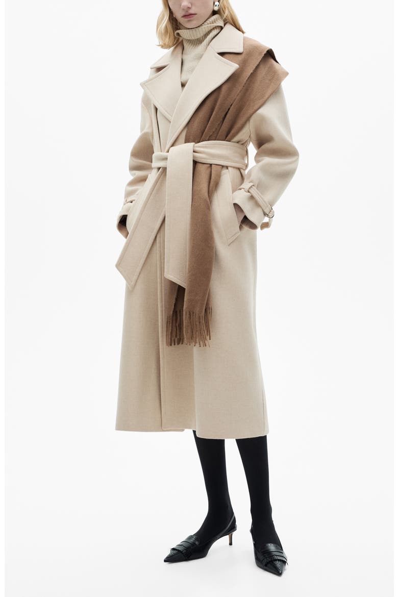 Manteco Wool Blend Oversize Longline Coat, Alternate, color, LIGHT/ PASTEL GREY
