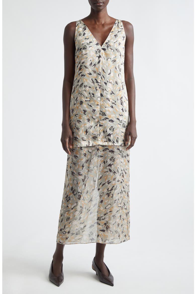 Katrin Abstract Animal Print Maxi Dress, Main, color, DESERT SAGE ANIMAL