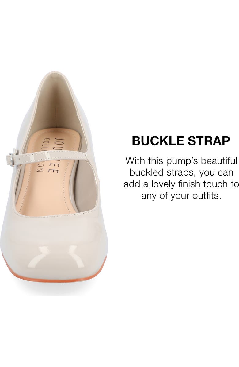 Journee Collection Okenna Mary Jane Pump - Wide Width, Alternate, color, Grey