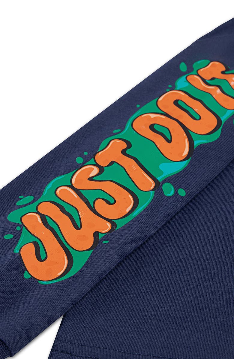 Nike Kids' Slime Logo Long Sleeve Graphic T-Shirt, Alternate, color, Midnight Navy