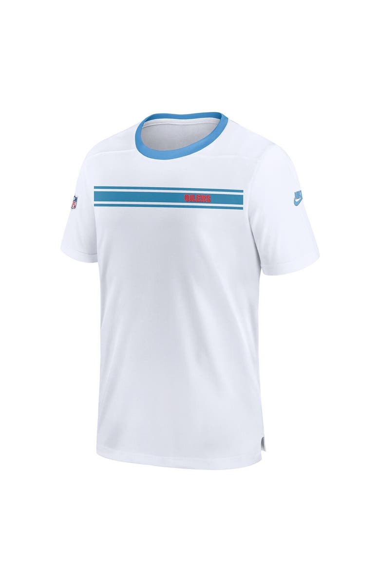 Nike Men's Nike White Tennessee Titans Oilers Throwback Sideline Coach Alternate Performance T-Shirt, Alternate, color, White